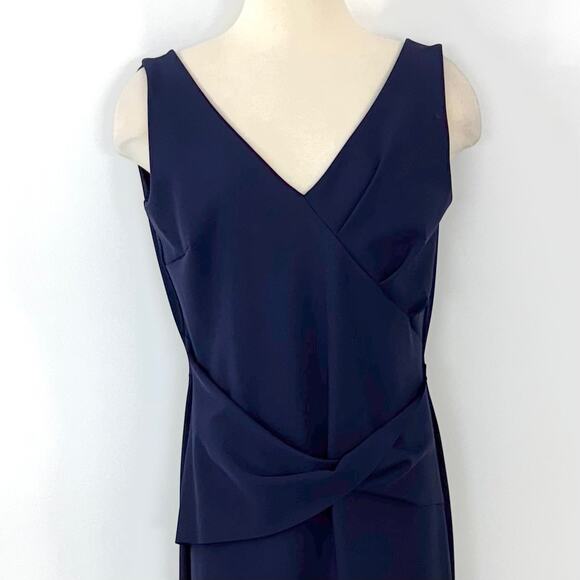 Chiara Boni La Petite Robe Trumpet Long Gown Dress Navy Size IT 52 (US XL) - Picture 2 of 12
